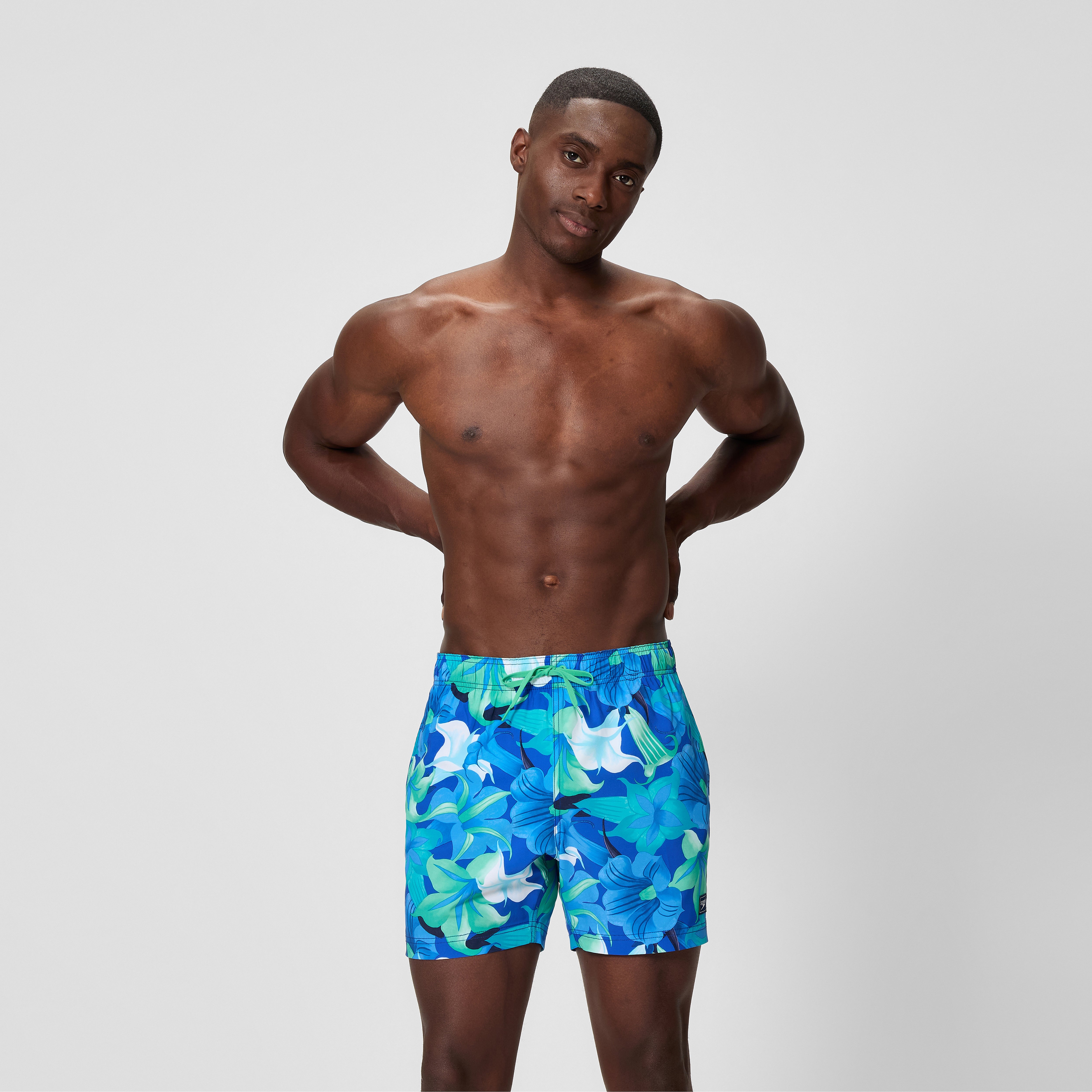 AS.K PLANNING　BLUE DE PANAM ショート　サルエル Men's Print Redondo Edge Swim Shorts Deep Blue | Speedo