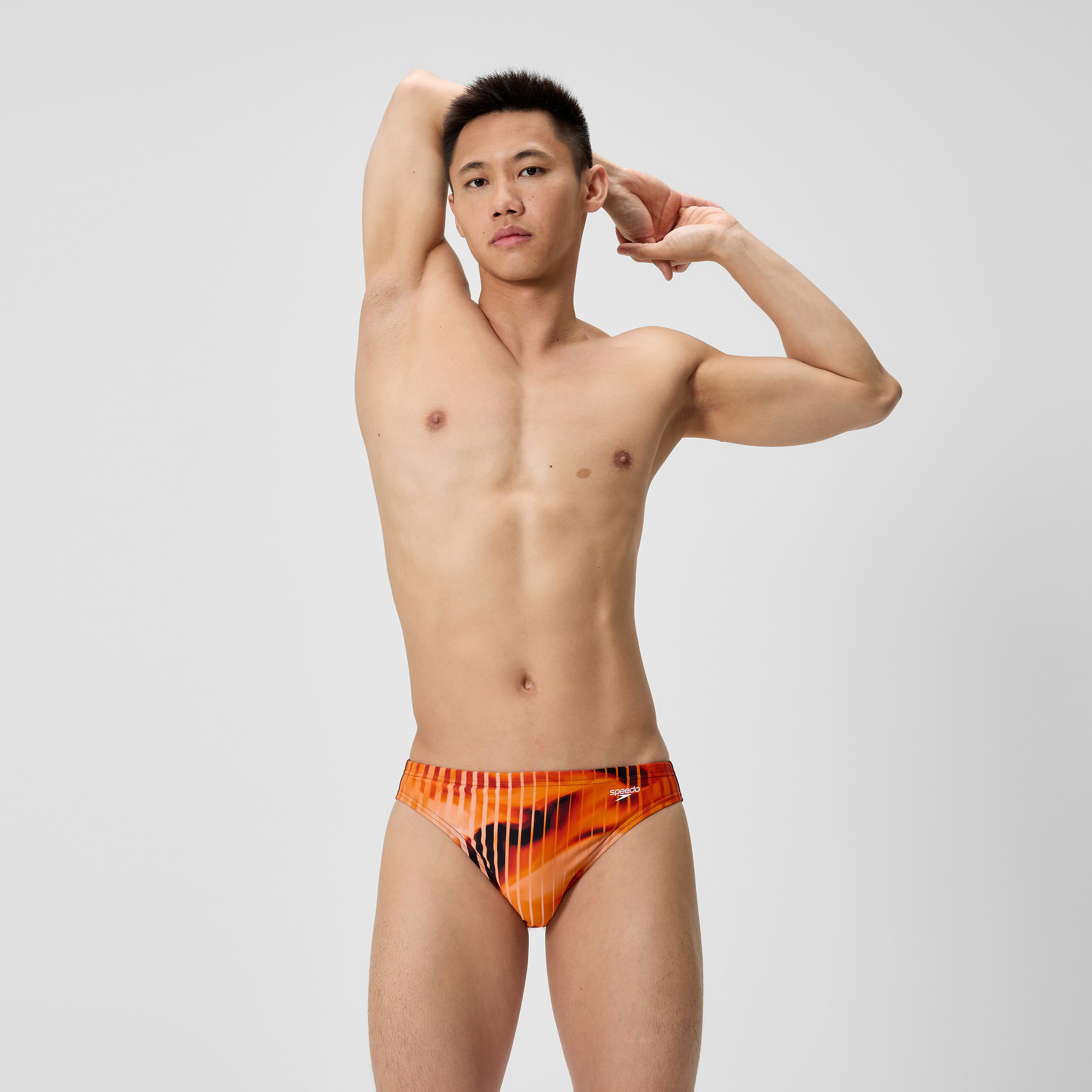 Men's Club Training Printed Brief Orange | Speedo