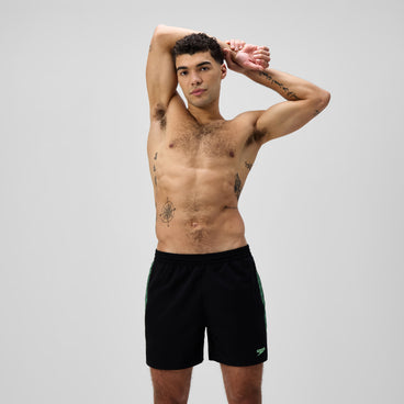 Men's Hyperboom Splice Swim Shorts Black/Green