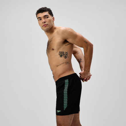 Men's Hyperboom Splice Swim Shorts Black/Green