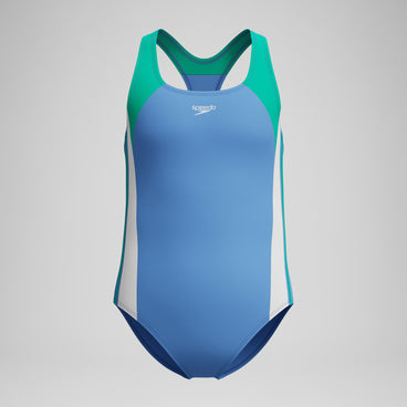 Girls Infinity Splice Swimsuit Blue