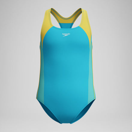 Girl's Infinity Splice One Piece Blue/Yellow