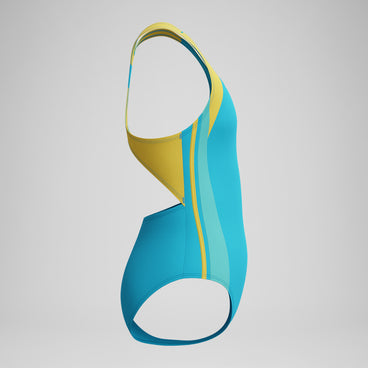 Girl's Infinity Splice One Piece Blue/Yellow