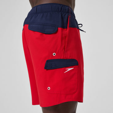 Men's Marina Flex Volley Swim Trunks Red