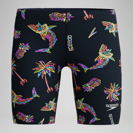 Boy's Print Jammer Black