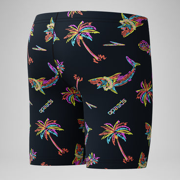 Boy's Print Jammer Black