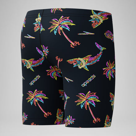 Boy's Print Jammer Black