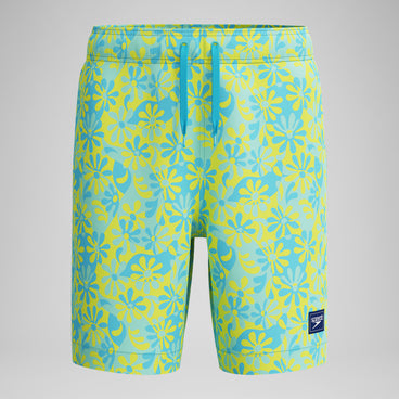 Boys Print Redondo Volley Swim Trunks Blue/Green