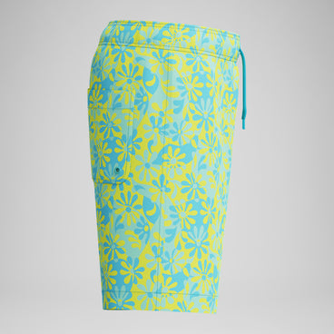 Boys Print Redondo Volley Swim Trunks Blue/Green