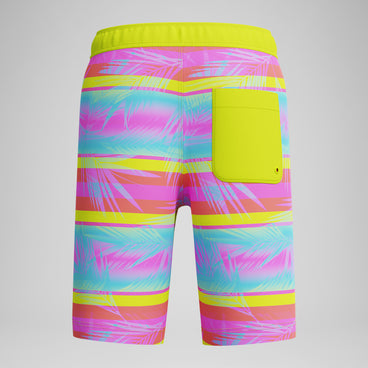 Kid's Print Boardshort Blue/Pink