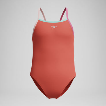 Girls Propel Back Swimsuit Tropic Coral