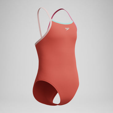 Girls Propel Back Swimsuit Tropic Coral
