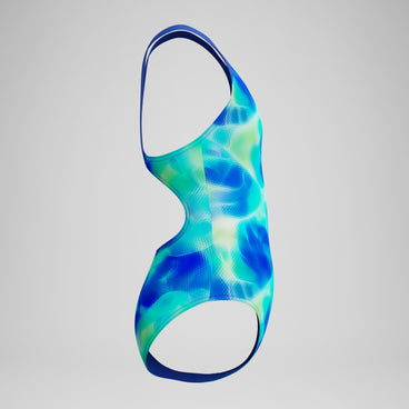 Girls Print Splashback Swimsuit Blue/Blue
