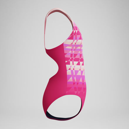 Girls Printed Splashback Swimsuit Pink