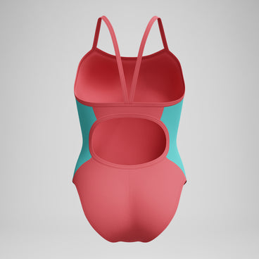 Girl's Colorblock Propel Back One Piece Orange