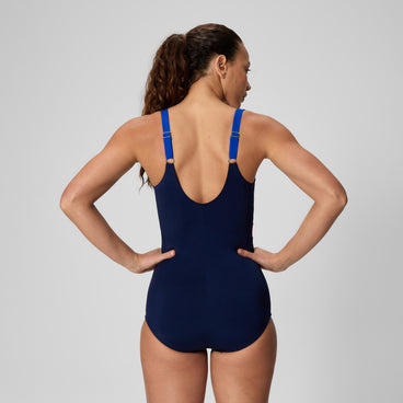 Women's Banded Colourblock Swimsuit Navy/Blue