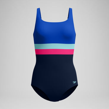 Women's Banded Colourblock Swimsuit Navy/Blue