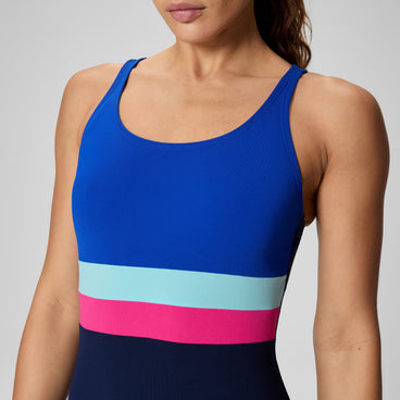 Women's Banded Colourblock Swimsuit Navy/Blue