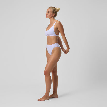 Women's FLU3NTE Solid Hi Waist Bikini Bottom Lilac