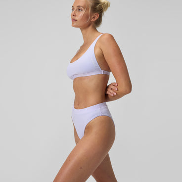 Women's FLU3NTE Solid Hi Waist Bikini Bottom Lilac