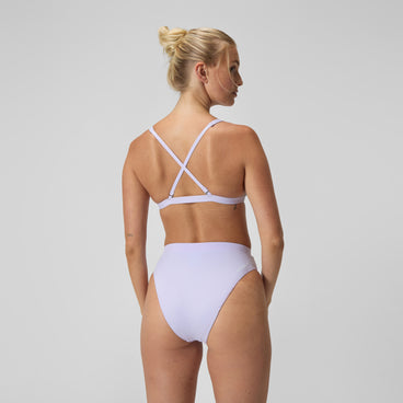 Women's FLU3NTE Solid Hi Waist Bikini Bottom Lilac