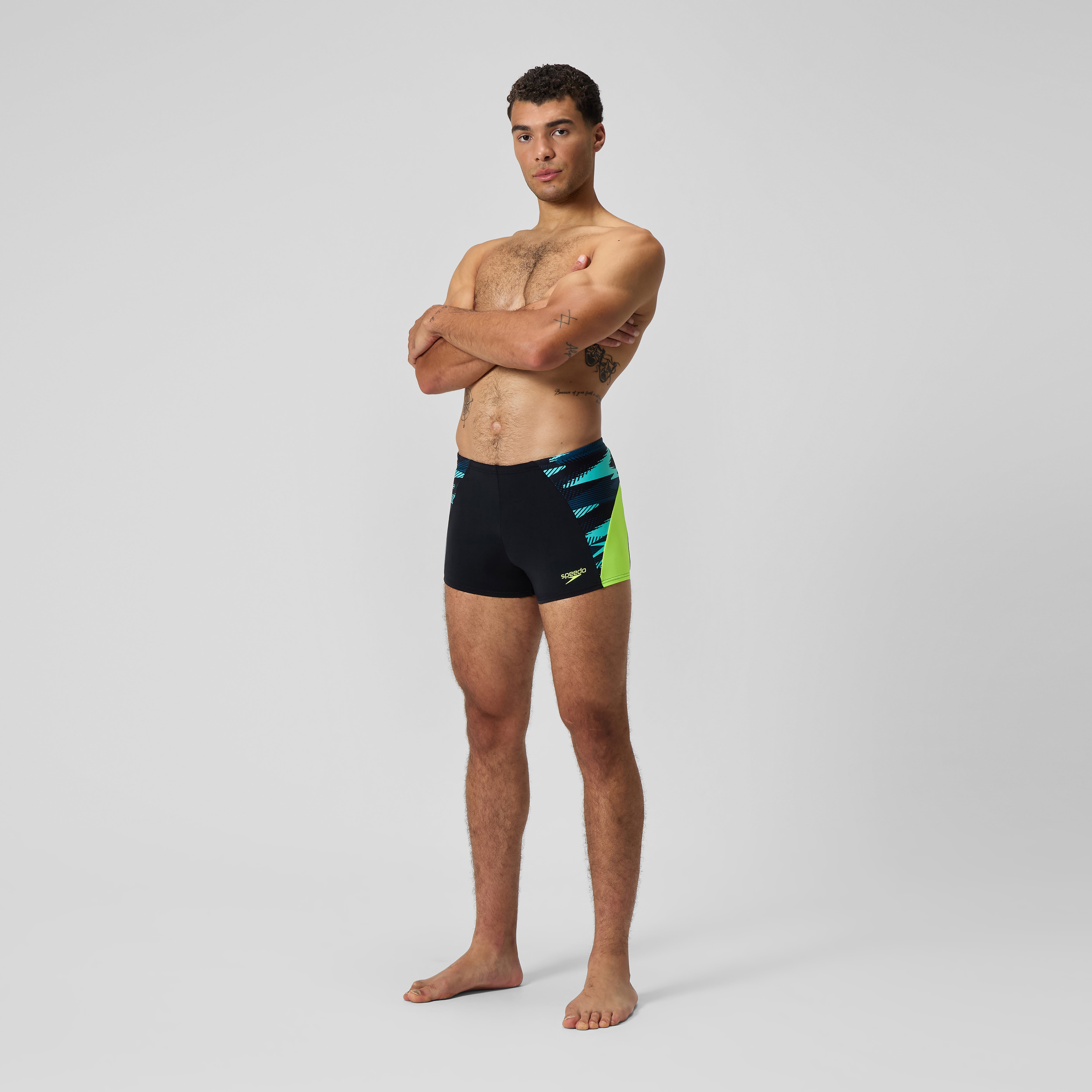 Men's Endurance+ Max Splice Aquashorts Black/Yellow | Speedo
