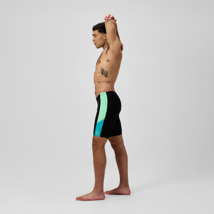 Men's Dive Panel Jammer Black/Turquoise