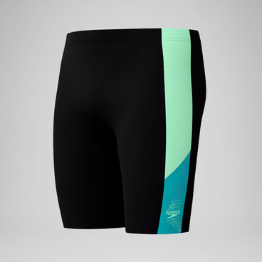 Men's Dive Panel Jammer Black/Turquoise