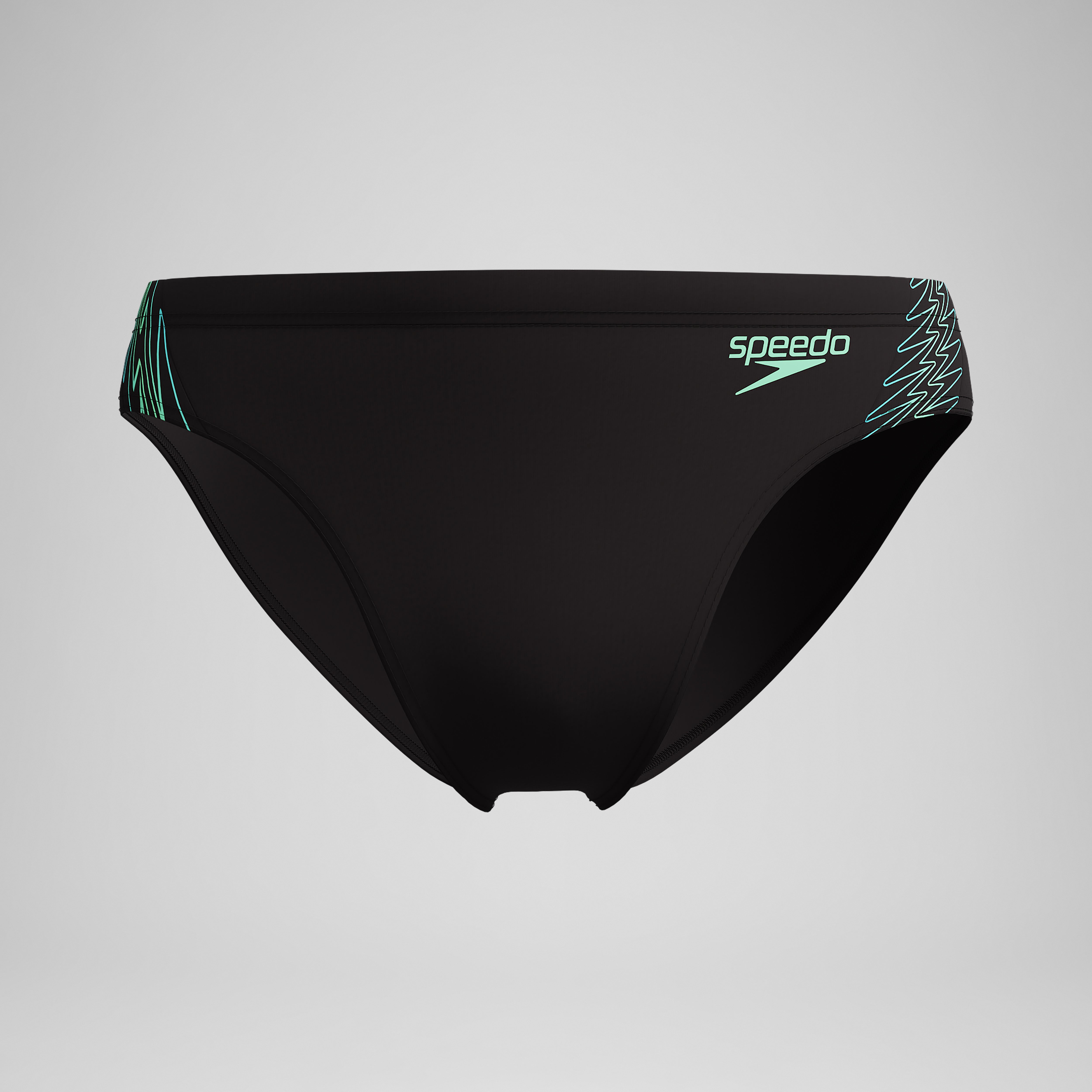 Men's Hyperboom Splice Brief Black/Green | Speedo