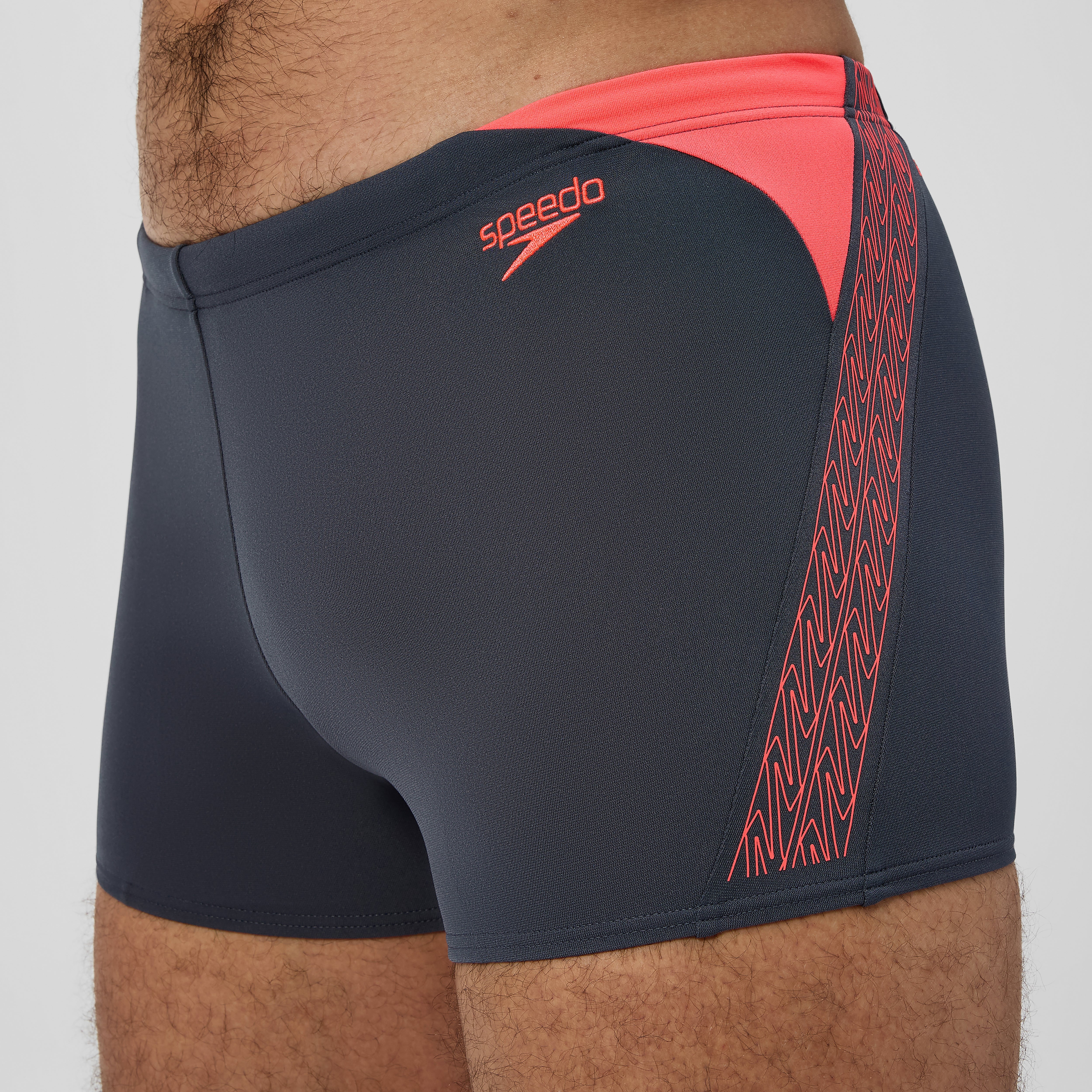 Men's Hyperboom Splice Aquashorts Grey/Orange | Speedo