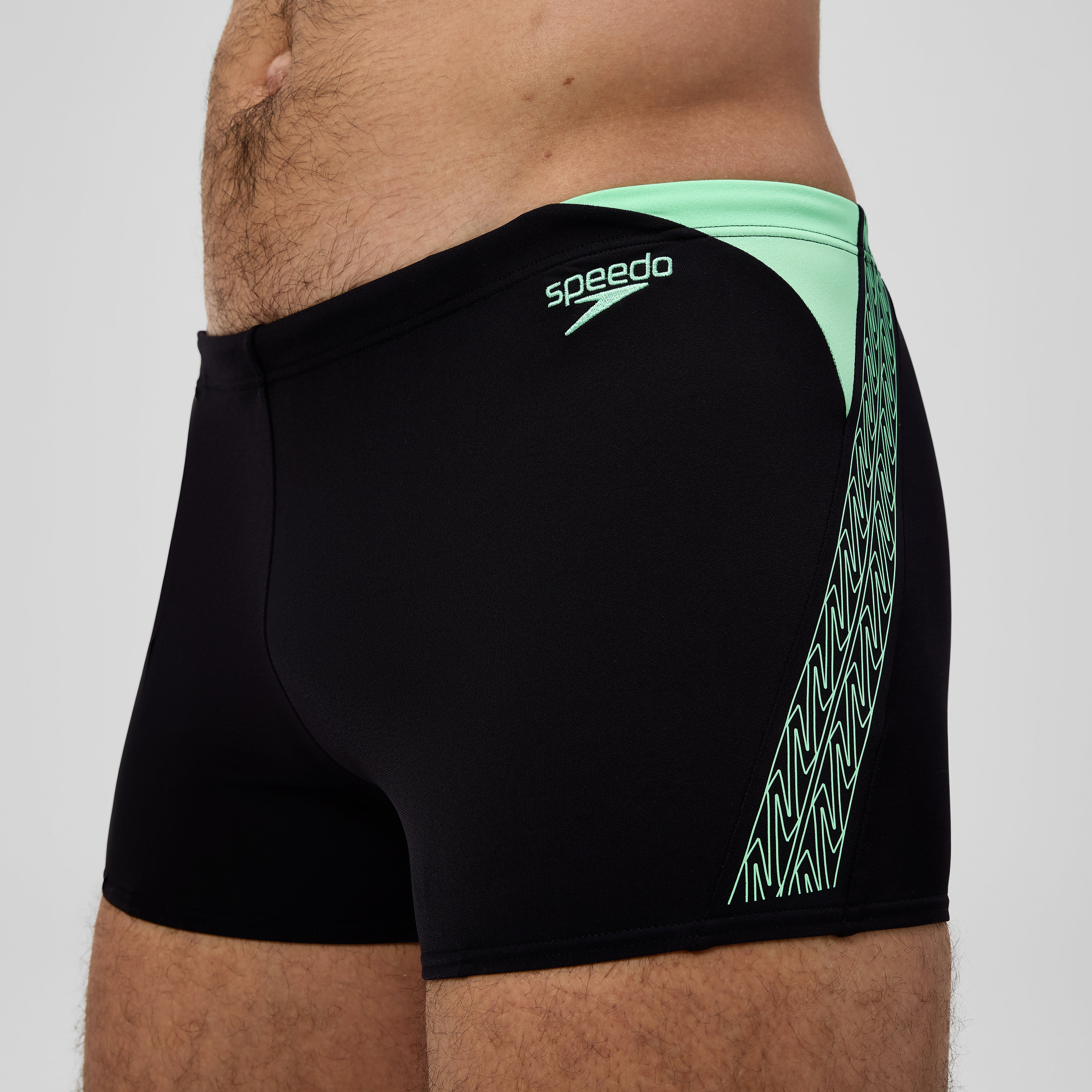 Men's Hyperboom Splice Aquashort Black/Green | Speedo