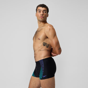 Men's Duo Logo Print Aquashort Black/Blue
