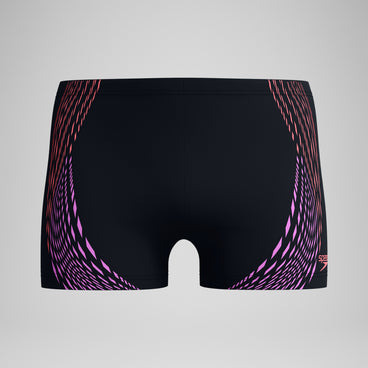 Men's Duo Logo Print Aquashort Black/Coral