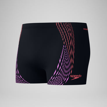 Men's Duo Logo Print Aquashort Black/Coral