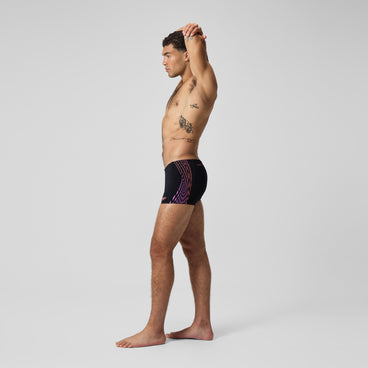 Men's Tech Panel Aquashort Black/Coral