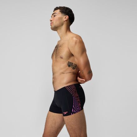 Men's Tech Panel Aquashort Black/Coral