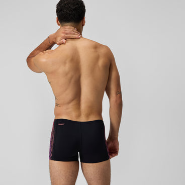 Men's Tech Panel Aquashort Black/Coral