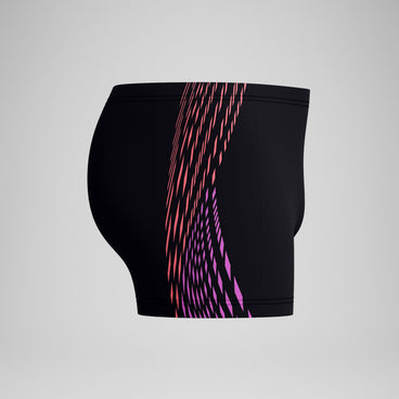 Men's Tech Panel Aquashort Black/Coral