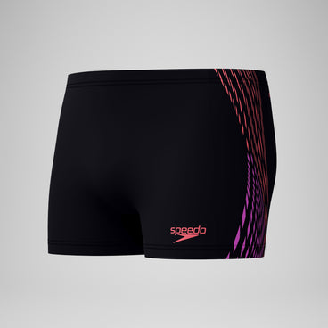 Men's Tech Panel Aquashort Black/Coral