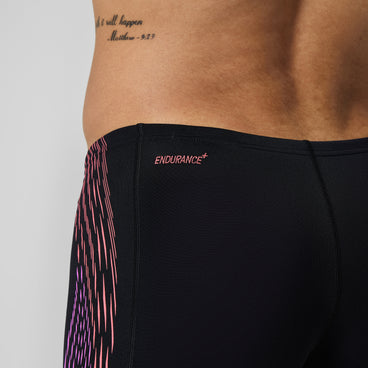 Men's Tech Panel Aquashort Black/Coral