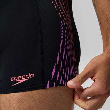Men's Tech Panel Aquashort Black/Coral