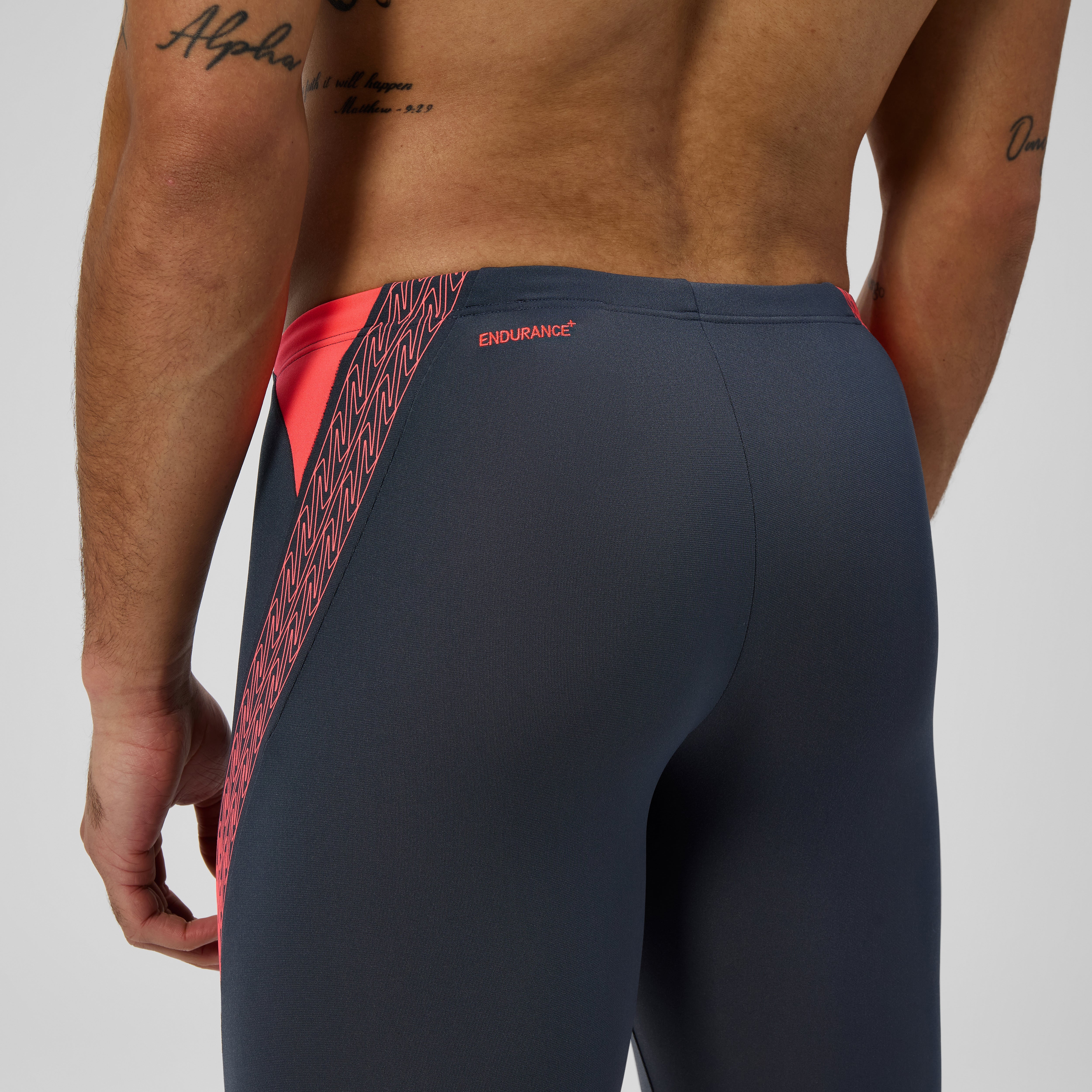 Men's Hyperboom Splice Jammer Grey/Orange | Speedo