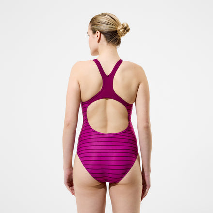 Women's Endurance+ Printed Medalist Swimsuit Dark Pink