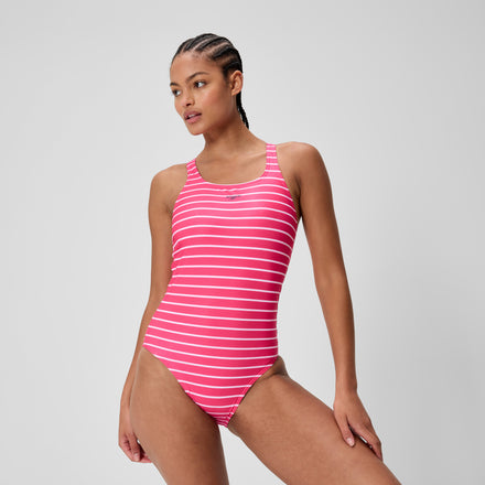 Women's Endurance+ Medalist Swimsuit Pink/White