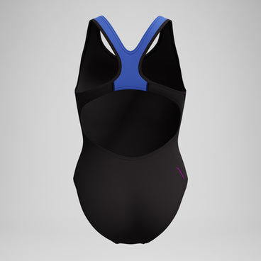 Women's Placement Laneback Swimsuit Black/Blue