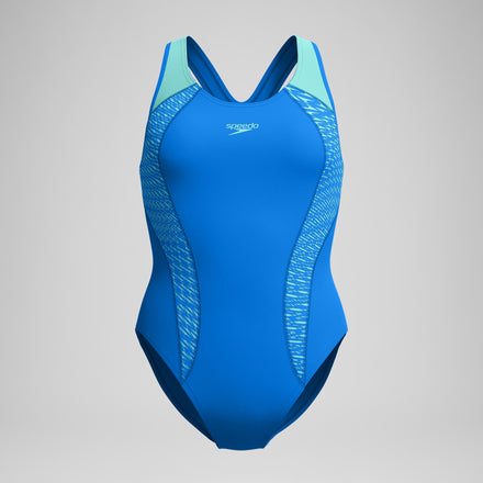 Women's Placement Laneback Swimsuit Blue