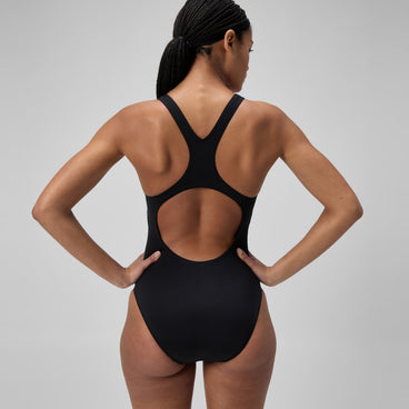 Women's Medalist Printed Swimsuit Black/Green