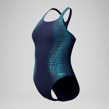 Women's Medalist Printed Swimsuit Blue
