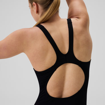 Women's Placement Muscleback Swimsuit Black/Pink