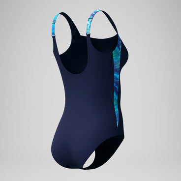 Women's Luna Lustre Printed Swimsuit Navy/Blue